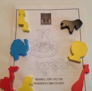 NEW HTF Thomas Pacconi Wooden Circus Set